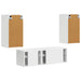 Set Dulap pentru Televizor Montat pe Perete 4 pcs Alb lucios - WALTI WALTI