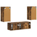 Set Dulap pentru Televizor Montat pe Perete 4 pcs Lemn compozit - WALTI WALTI