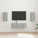 Set Dulap pentru Televizor Montat pe Perete 4 pcs Gri Sonoma - WALTI WALTI