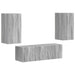Set Dulap pentru Televizor Montat pe Perete 4 pcs Gri Sonoma - WALTI WALTI