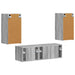 Set Dulap pentru Televizor Montat pe Perete 4 pcs Gri Sonoma - WALTI WALTI