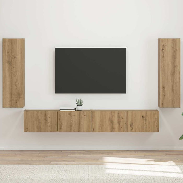 Set Dulap pentru Televizor Montat pe Perete 4 buc. WALTI
