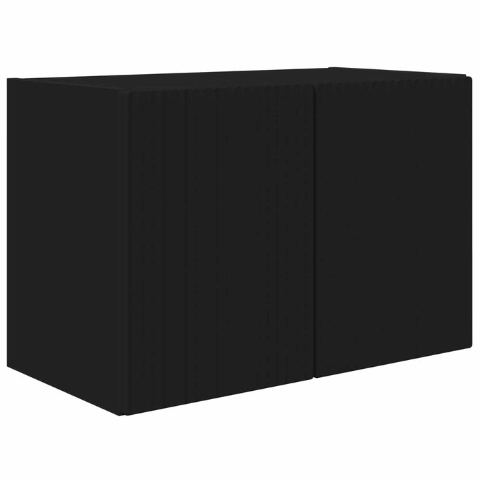 Set Dulap pentru Televizor Montat pe Perete 4 pcs Negru - WALTI WALTI