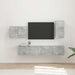 Set Dulap pentru Televizor Montat pe Perete 4 pcs Gri din beton - WALTI WALTI