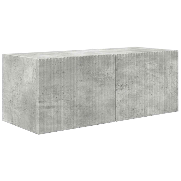 Set Dulap pentru Televizor Montat pe Perete 4 pcs Gri din beton - WALTI WALTI