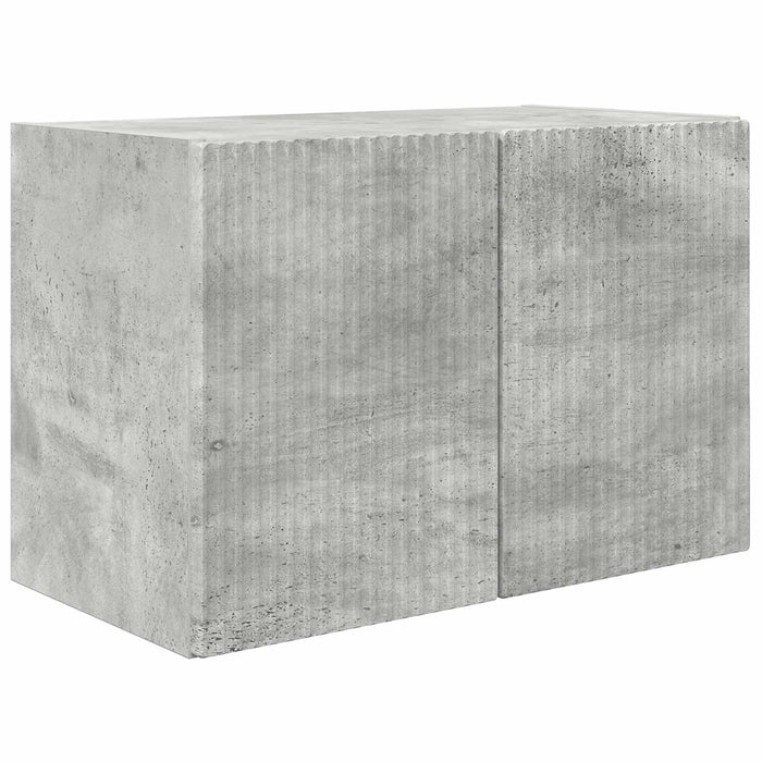Set Dulap pentru Televizor Montat pe Perete 4 pcs Gri din beton - WALTI WALTI