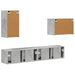 Set Dulap pentru Televizor Montat pe Perete 4 pcs Gri din beton - WALTI WALTI