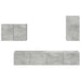 Set Dulap pentru Televizor Montat pe Perete 4 pcs Gri din beton - WALTI WALTI