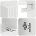 Set Dulap pentru Televizor Montat pe Perete 4 pcs Alb lucios - WALTI WALTI