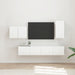 Set Dulap pentru Televizor Montat pe Perete 4 pcs Alb lucios - WALTI WALTI