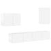 Set Dulap pentru Televizor Montat pe Perete 4 pcs Alb lucios - WALTI WALTI