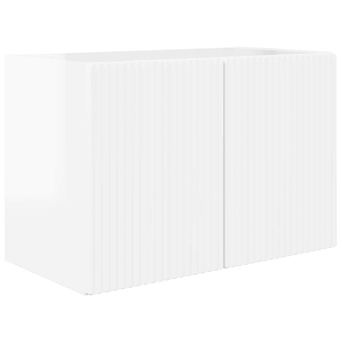 Set Dulap pentru Televizor Montat pe Perete 4 pcs Alb lucios - WALTI WALTI