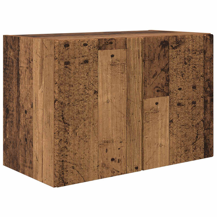 Set Dulap pentru Televizor Montat pe Perete 4 pcs Lemn vechi - WALTI WALTI
