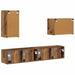 Set Dulap pentru Televizor Montat pe Perete 4 pcs Lemn vechi - WALTI WALTI