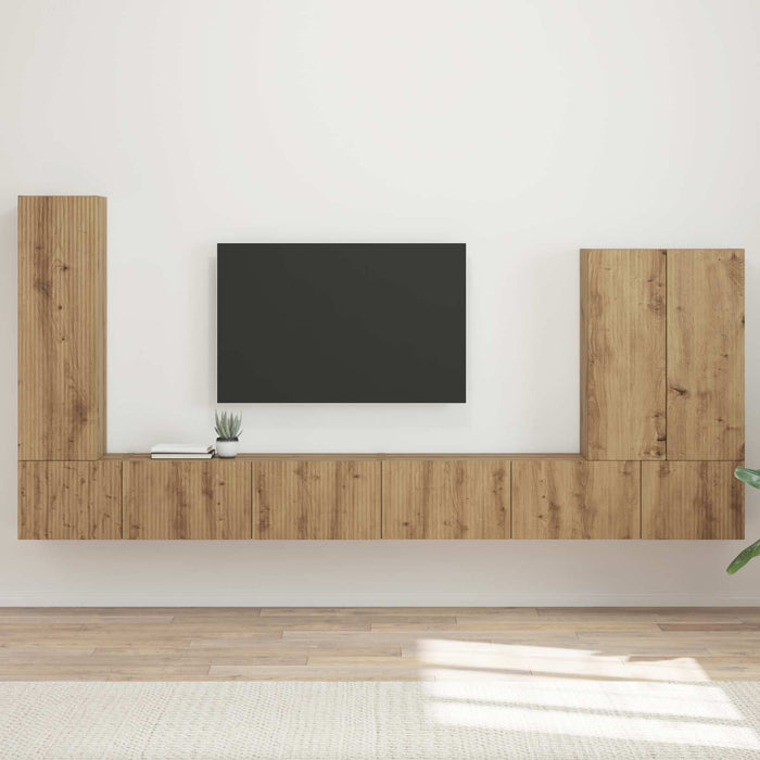 Set Dulap pentru Televizor Montat pe Perete 6 buc. WALTI
