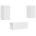 Set comodă TV Pe perete 2 pcs Alb Lemn compozit - WALTI WALTI