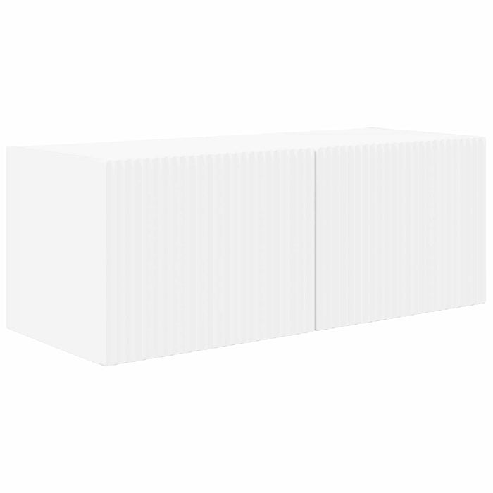 Set comodă TV Pe perete 2 pcs Alb Lemn compozit - WALTI WALTI
