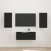 Set comodă TV Pe perete 2 pcs Negru Lemn compozit - WALTI WALTI