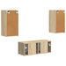 Set comodă TV Pe perete 2 pcs Stejar Sonoma Lemn compozit - WALTI WALTI
