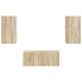 Set comodă TV Pe perete 2 pcs Stejar Sonoma Lemn compozit - WALTI WALTI