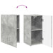 Set comodă TV Pe perete 2 pcs Gri din beton Lemn compozit - WALTI WALTI