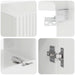 Set comodă TV Pe perete 2 pcs Alb lucios Lemn compozit - WALTI WALTI