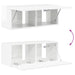 Set comodă TV Pe perete 2 pcs Alb lucios Lemn compozit - WALTI WALTI
