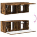 Set comodă TV Pe perete 2 pcs Stejar fumuriu Lemn compozit - WALTI WALTI