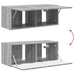 Set comodă TV Pe perete 2 pcs Gri Sonoma Lemn compozit - WALTI WALTI