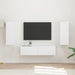 Set comodă TV Pe perete 2 pcs Alb Lemn compozit - WALTI WALTI