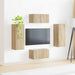 Set comodă TV Pe perete 2 pcs Stejar Sonoma Lemn compozit - WALTI WALTI