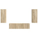 Set comodă TV Pe perete 2 pcs Stejar Sonoma Lemn compozit - WALTI WALTI