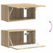 Set comodă TV Pe perete 2 pcs Stejar Sonoma Lemn compozit - WALTI WALTI