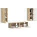 Set comodă TV Pe perete 2 pcs Stejar Sonoma Lemn compozit - WALTI WALTI