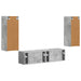 Set comodă TV Pe perete 2 pcs Gri din beton Lemn compozit - WALTI WALTI