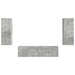 Set comodă TV Pe perete 2 pcs Gri din beton Lemn compozit - WALTI WALTI