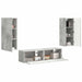 Set comodă TV Pe perete 2 pcs Gri din beton Lemn compozit - WALTI WALTI