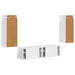 Set comodă TV Pe perete 2 pcs Alb lucios Lemn compozit - WALTI WALTI