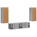 Set comodă TV Pe perete 2 pcs Gri Sonoma Lemn compozit - WALTI WALTI