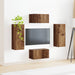 Set comodă TV Pe perete 2 pcs Lemn vechi Lemn compozit - WALTI WALTI