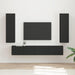 Set comodă TV Pe perete 3 pcs Negru Lemn compozit - WALTI WALTI