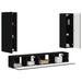 Set comodă TV Pe perete 3 pcs Negru Lemn compozit - WALTI WALTI