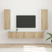 Set comodă TV Pe perete 3 pcs Stejar Sonoma Lemn compozit - WALTI WALTI