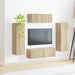 Set comodă TV Pe perete 3 pcs Stejar Sonoma Lemn compozit - WALTI WALTI