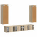 Set comodă TV Pe perete 3 pcs Stejar Sonoma Lemn compozit - WALTI WALTI