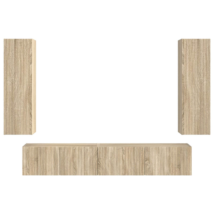 Set comodă TV Pe perete 3 pcs Stejar Sonoma Lemn compozit - WALTI WALTI