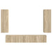 Set comodă TV Pe perete 3 pcs Stejar Sonoma Lemn compozit - WALTI WALTI