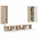 Set comodă TV Pe perete 3 pcs Stejar Sonoma Lemn compozit - WALTI WALTI