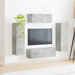 Set comodă TV Pe perete 3 pcs Gri din beton Lemn compozit - WALTI WALTI