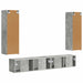Set comodă TV Pe perete 3 pcs Gri din beton Lemn compozit - WALTI WALTI